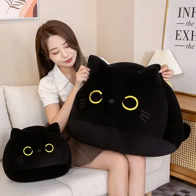 Cute Round Black Cat Plush Cute Round Black Cat Plush
