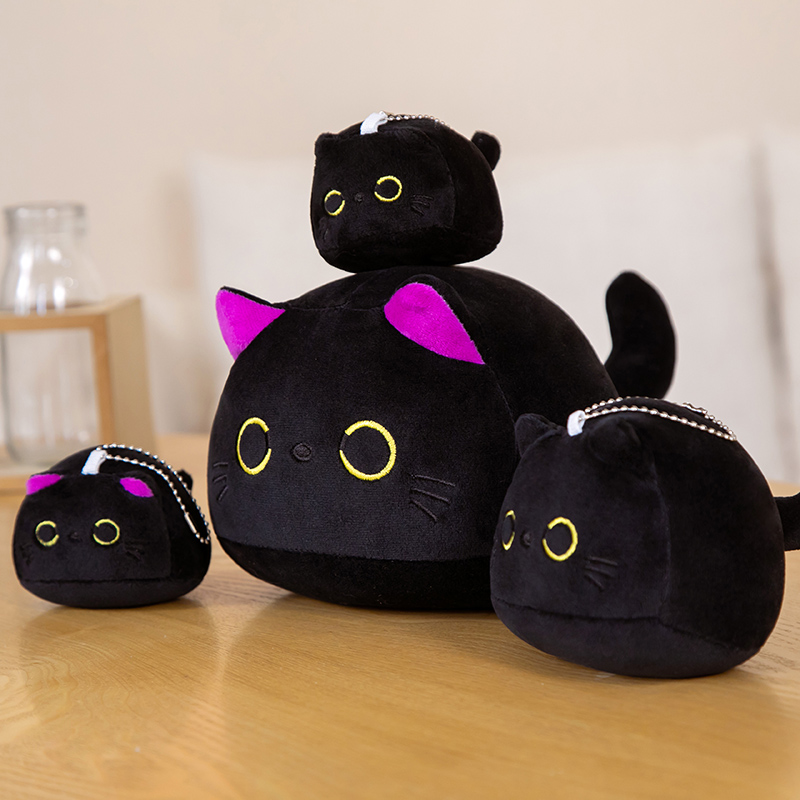 Cute Round Black Cat Plush Cute Round Black Cat Plush