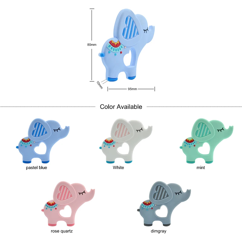 Cute Silicone Elephant Teether