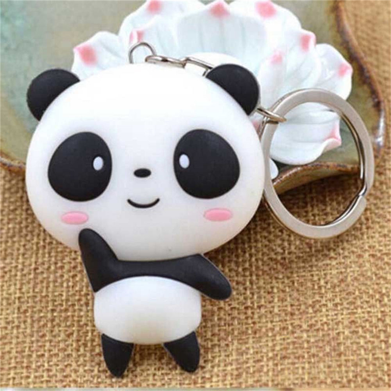 Cute Silicone Panda Keychain