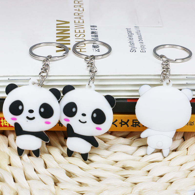 Cute Silicone Panda Keychain Cute Silicone Panda Keychain