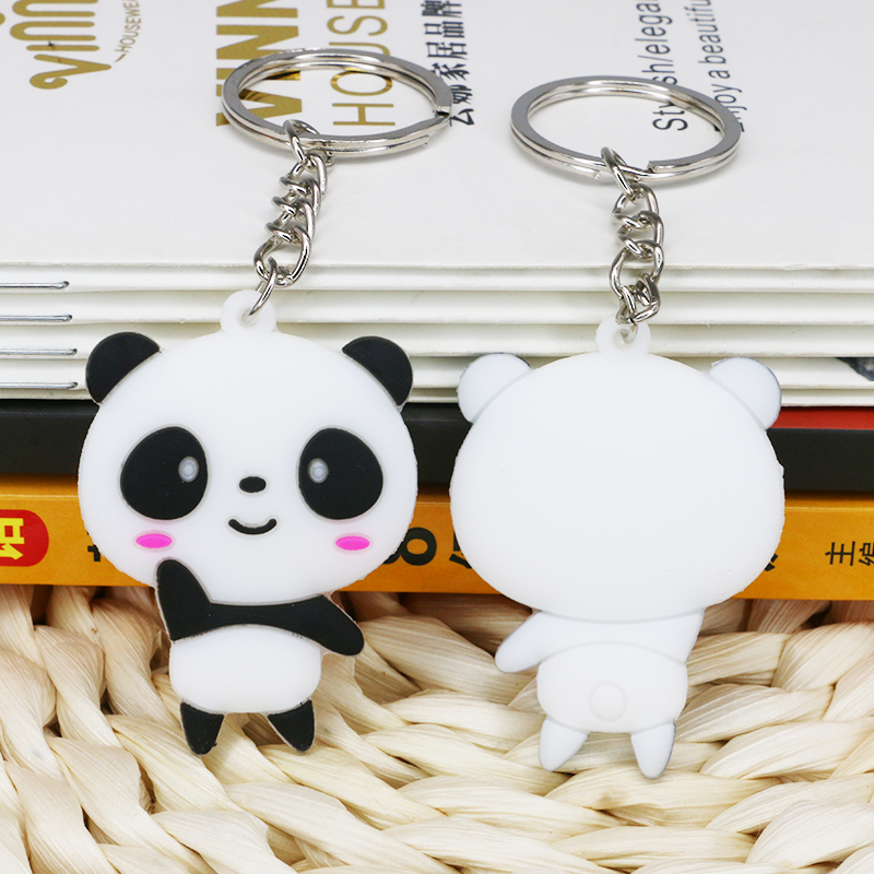 Cute Silicone Panda Keychain Cute Silicone Panda Keychain