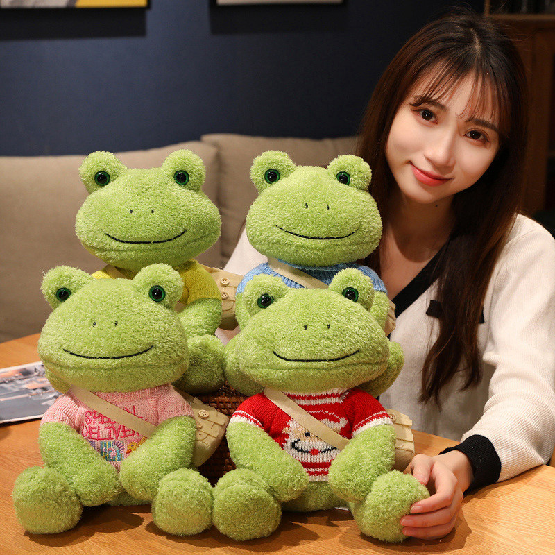 Cute Sitting Frog Plush Toy
