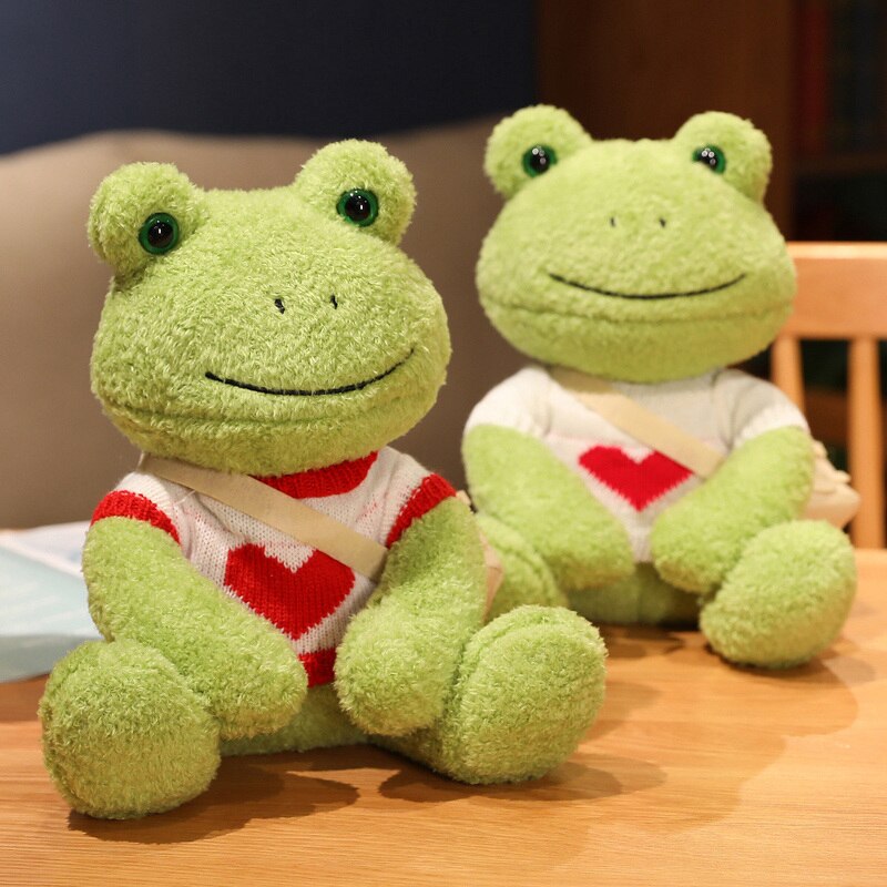 Cute Sitting Frog Plush Toy