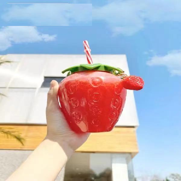 Cute Strawberry Cup with Straw Cute Strawberry Cup with Straw