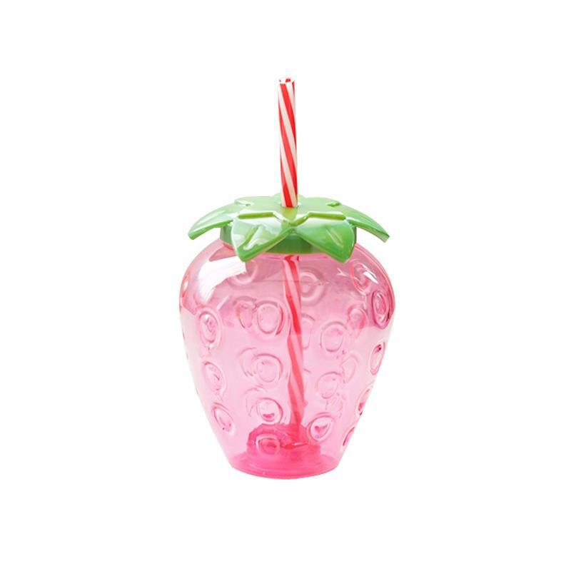 Cute Strawberry Cup with Straw