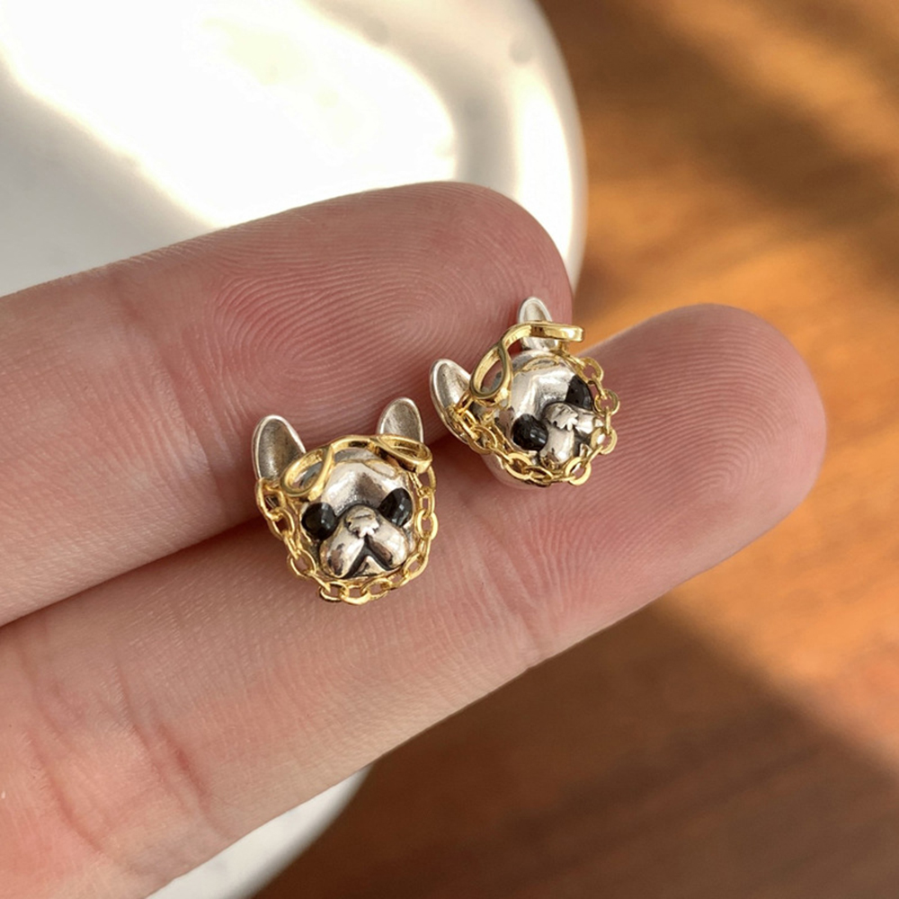 Cute Stud French Bulldog Earrings Cute Stud French Bulldog Earrings