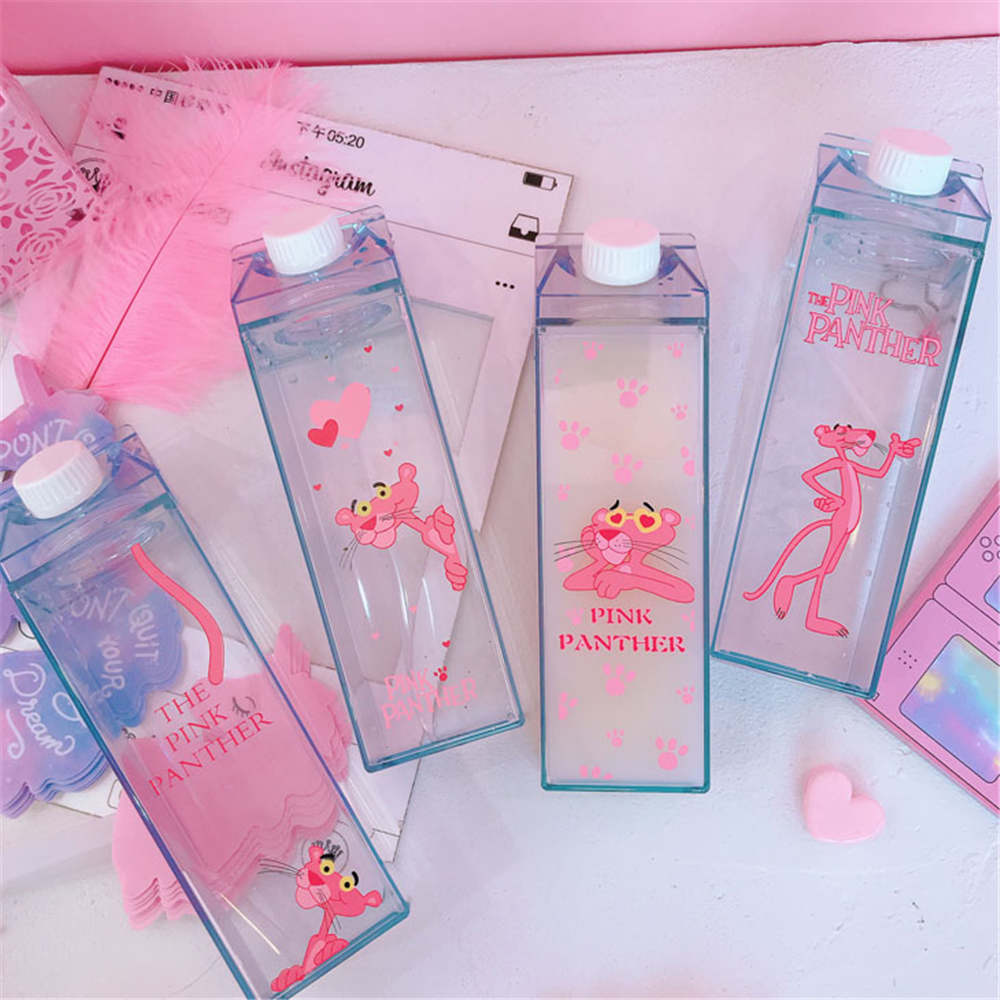 Cute Water Bottles Milk Box Pink Panther Cute Water Bottles Milk Box Pink Panther