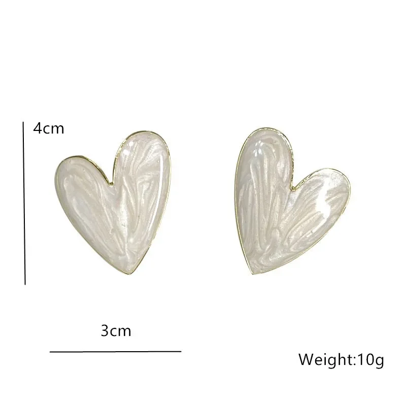 Cute White Heart Earrings Cute White Heart Earrings