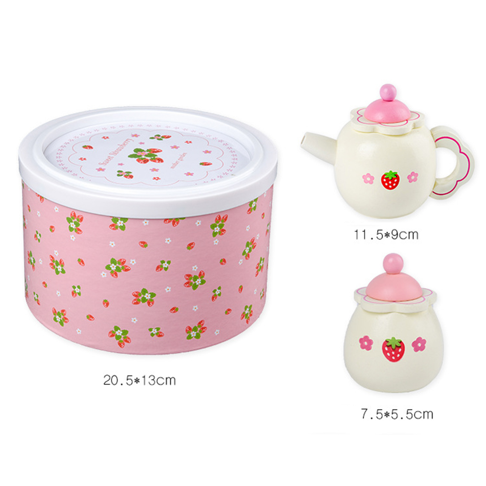 Cute Wooden Play Tea Set (17pcs)