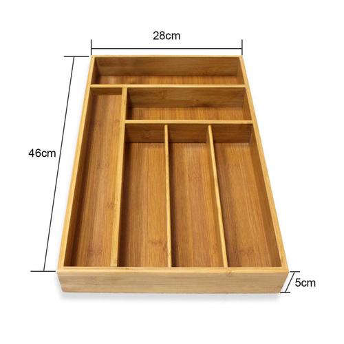 Cutlery Box Wooden Kitchen Organizer