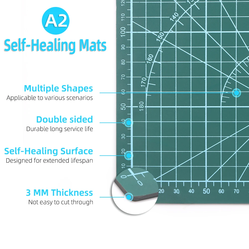 Cutting Mat PVC Table Pad Anti Cutting Double-Sided Carving Student DIY Process Self-Healing Pad
