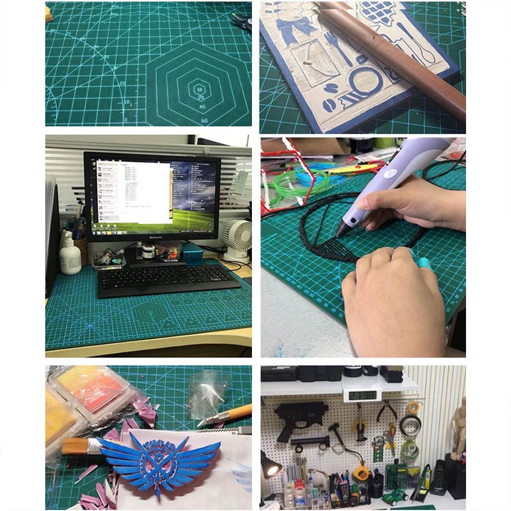 Cutting Mat PVC Table Pad Anti Cutting Double-Sided Carving Student DIY Process Self-Healing Pad