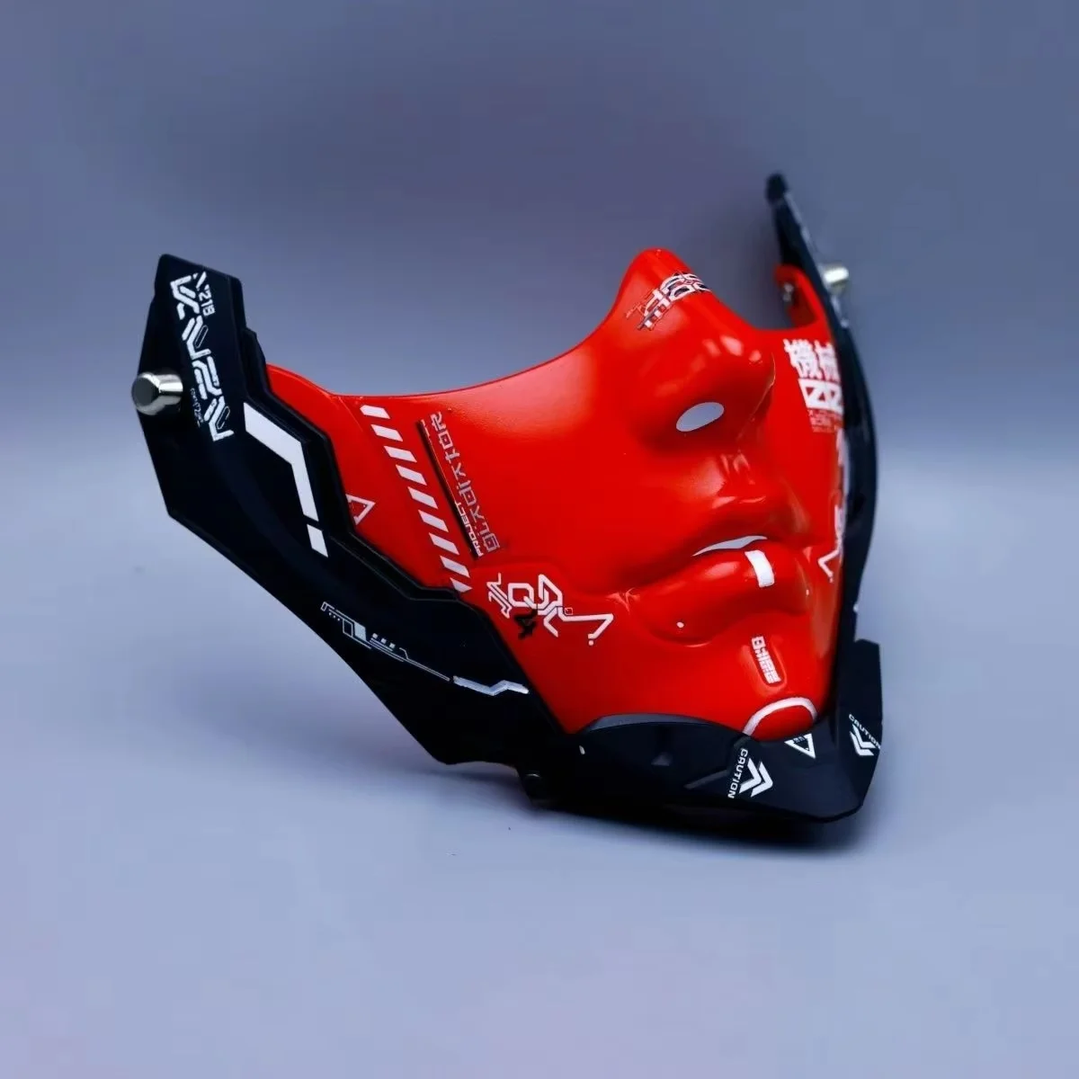 Cyber Punk cos Half Face Mechanical Mask Halloween Cosplay Costumes Red Mechanical Mask Cos Mechanical Soldier Party Cyber Punk cos Half Face Mechanical Mask Halloween Cosplay Costumes Red Mechanical Mask Cos Mechanical Soldier Party