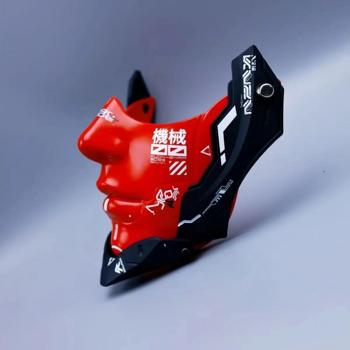 Cyber Punk cos Half Face Mechanical Mask Halloween Cosplay Costumes Red Mechanical Mask Cos Mechanical Soldier Party Cyber Punk cos Half Face Mechanical Mask Halloween Cosplay Costumes Red Mechanical Mask Cos Mechanical Soldier Party
