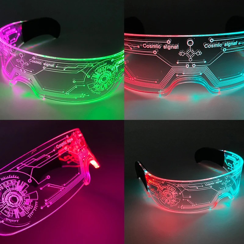Cyberpunk Led Glasses Cool Robot Cyberpunk Glasses Luminous Futuristic Glasses for Robot Cospaly Bar Party Rave Costume Cyberpunk Led Glasses Cool Robot Cyberpunk Glasses Luminous Futuristic Glasses for Robot Cospaly Bar Party Rave Costume