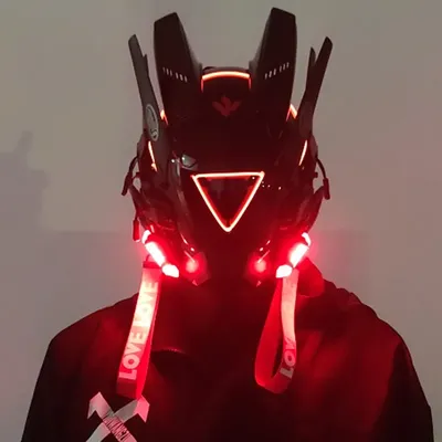 CyberPunk Mask M-Clasp Night City LED Festival White Armoured Cosplay Stage Property SCI-FI Halloween Party Gifts For CyberPunk Mask M-Clasp Night City LED Festival White Armoured Cosplay Stage Property SCI-FI Halloween Party Gifts For