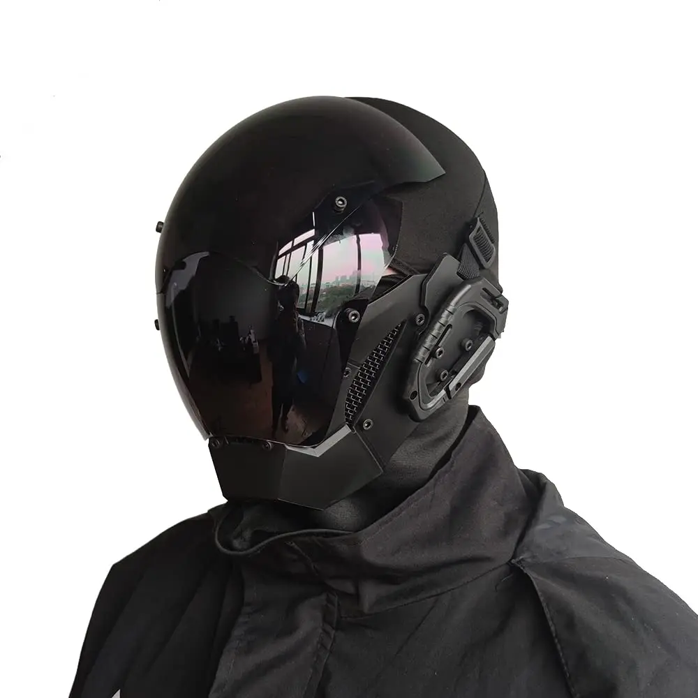 Cyberpunk Mask Playing Cosplay Robocop of the Future Futuristic Cool Standard Model Science Fiction for Halloween Party