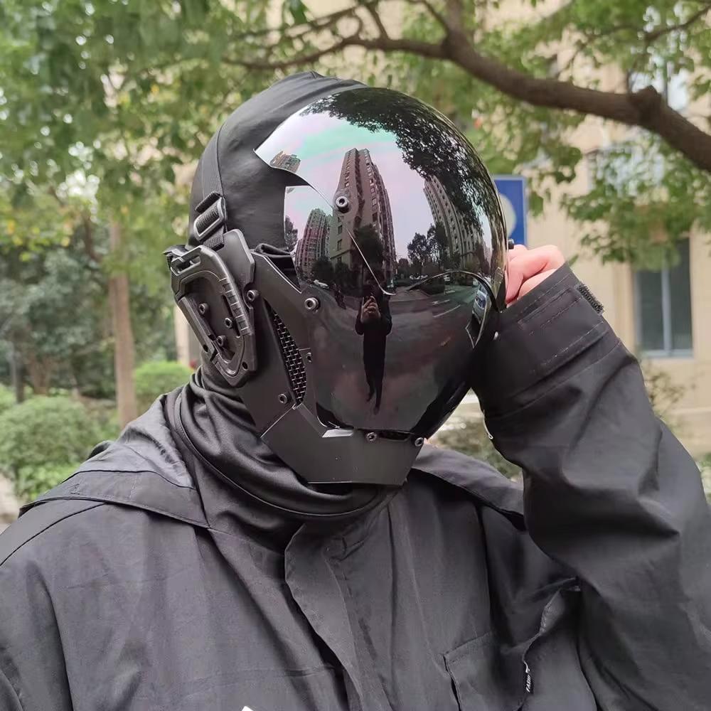 Cyberpunk Mask Playing Cosplay Robocop of the Future Futuristic Cool Standard Model Science Fiction for Halloween Party