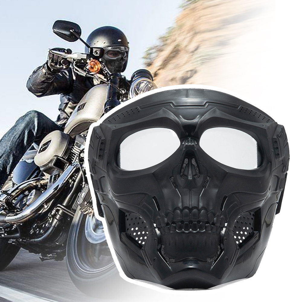 Cycling Colored Goggle Motorcycle Skull Skeleton Mask Windproof Full Face Mask Paintball Game Tactical Protection Cycling Colored Goggle Motorcycle Skull Skeleton Mask Windproof Full Face Mask Paintball Game Tactical Protection