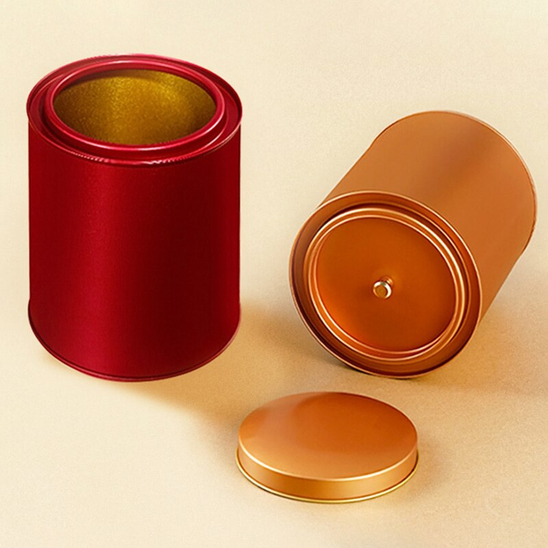 Cylindrical 500g Tea Tin Canister Cylindrical 500g Tea Tin Canister