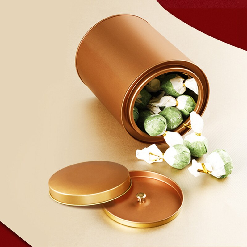 Cylindrical 500g Tea Tin Canister Cylindrical 500g Tea Tin Canister