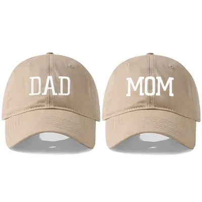DAD MOM Embroidery Pure Cotton Baseball Cap Fashion Women Men Hat Sport Visors Snapback Cap Sun Hat Breathable Outdoor