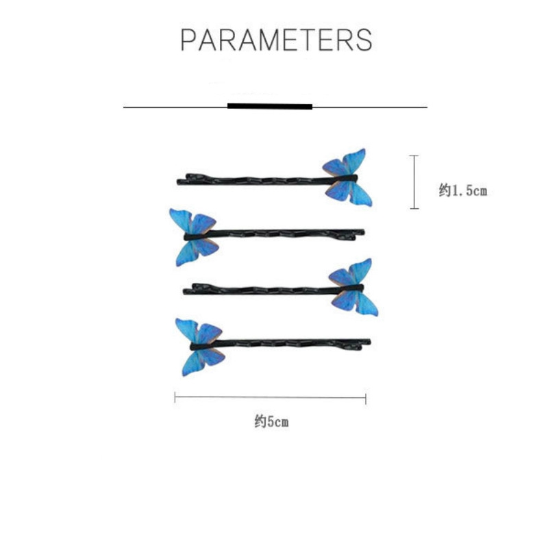 Dainty Blue Butterfly Pins for Hair (4pcs) Dainty Blue Butterfly Pins for Hair (4pcs)