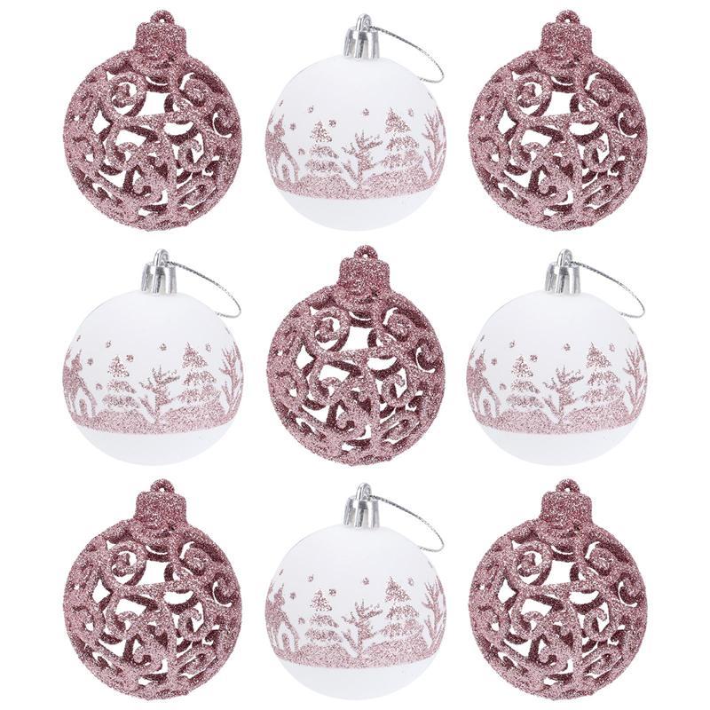 Dainty Glitter Christmas Balls (9 pcs) Dainty Glitter Christmas Balls (9 pcs)
