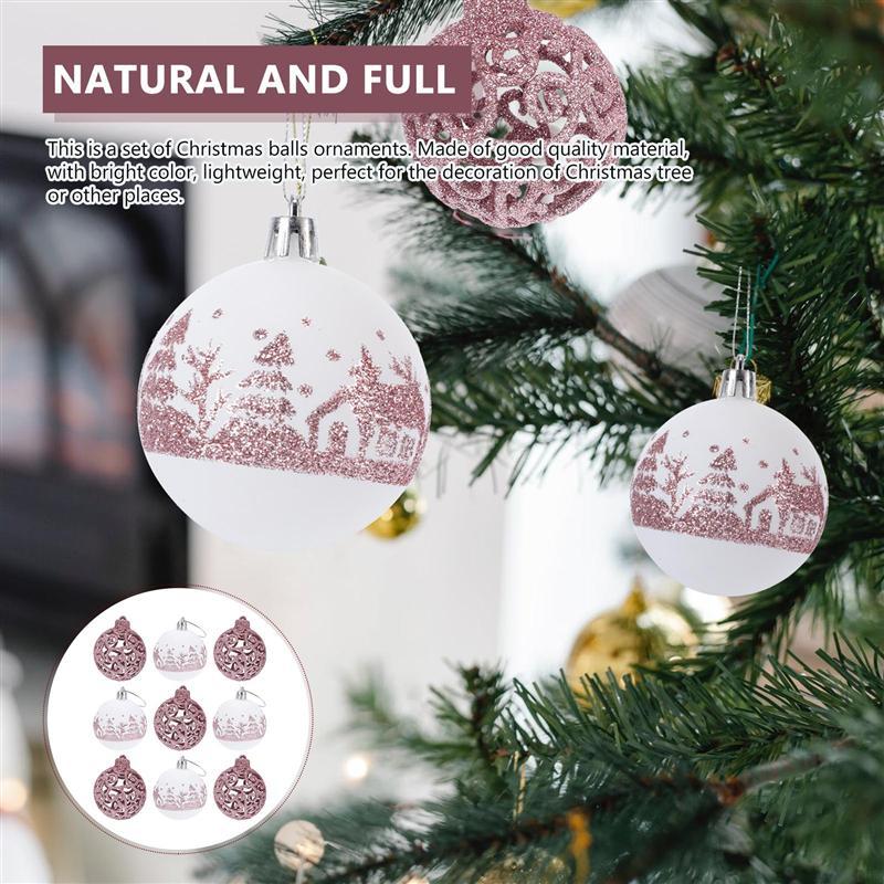 Dainty Glitter Christmas Balls (9 pcs) Dainty Glitter Christmas Balls (9 pcs)
