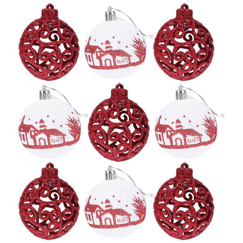 Dainty Glitter Christmas Balls (9 pcs) Dainty Glitter Christmas Balls (9 pcs)