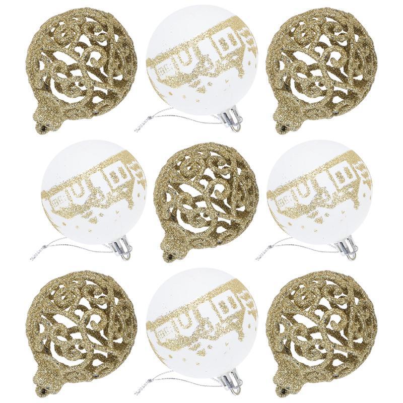 Dainty Glitter Christmas Balls (9 pcs) Dainty Glitter Christmas Balls (9 pcs)