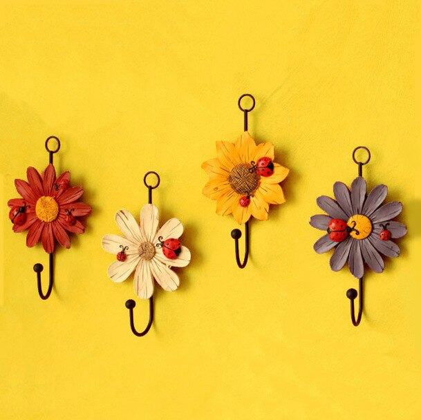 Dainty Resin Flower Wall Hook