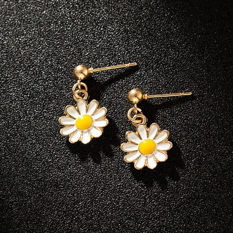 Daisy Flower Earrings Girls Cute Jewelry