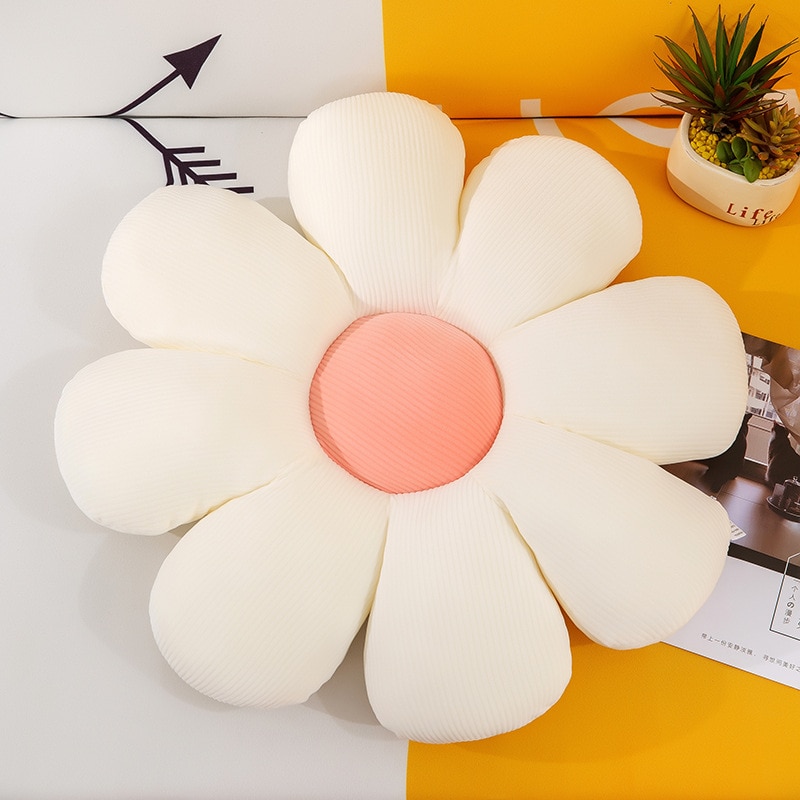 Daisy Flower Pillow Decorative Cushion