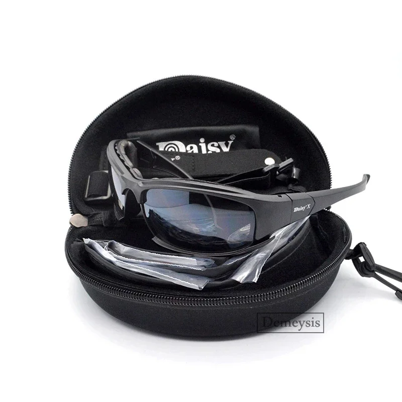 Daisy Tactical Polarized Glasses Outdoor Sport Goggles Sunglasses with 4 Lens Original Box Men Shooting Hiking Eyewear