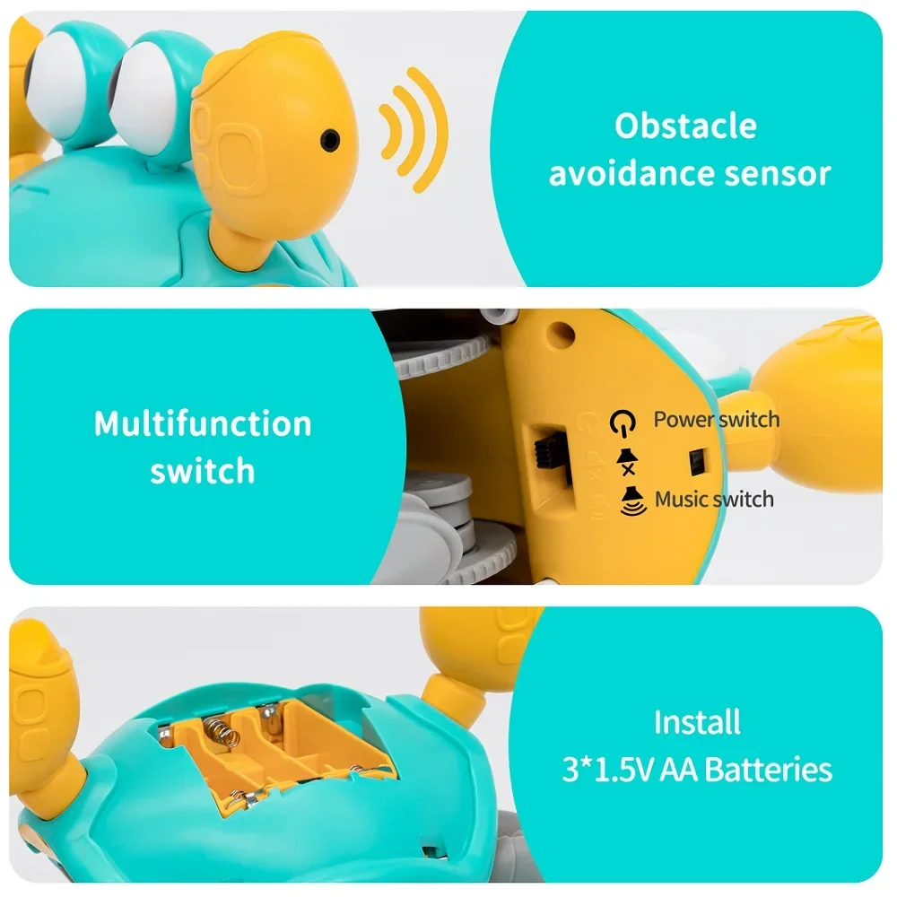 Dancing Crab Run Away Toy for Babies Crawling Interactive Escape Crabs kids electronic toys Birthday Christmas Gift No Dancing Crab Run Away Toy for Babies Crawling Interactive Escape Crabs kids electronic toys Birthday Christmas Gift No