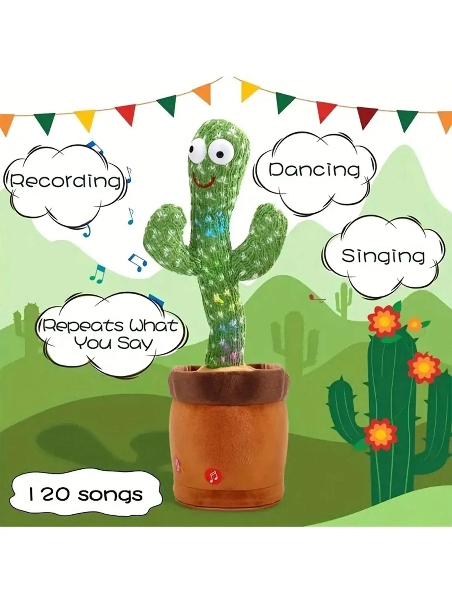 Dancing Talking Cactus Toy For Kids Singing Mimicking Recording Repeating What You Say Sunny Cactus Up Plus Dancing Talking Cactus Toy For Kids Singing Mimicking Recording Repeating What You Say Sunny Cactus Up Plus