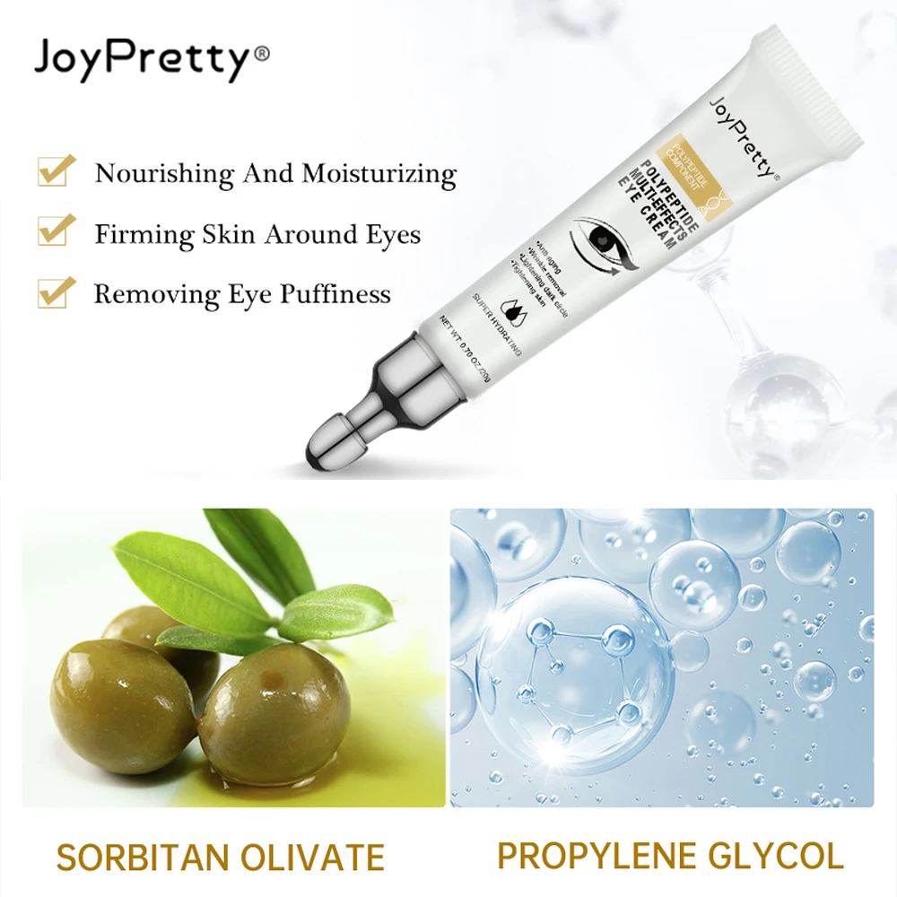 Dark Circle Remover Eye Cream Peptide Anti Wrinkle Removal Eye Bags Puffiness Fade Fine Lines Whitening Lightening Eye