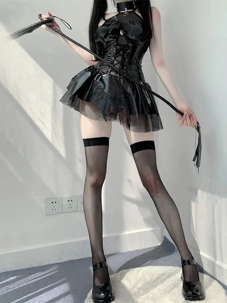 Dark Witch Hollow Sleeveless Christmas Costumes Demon Game Dress Bandage Sexy Lingerie Uniform Halloween Costumes For Dark Witch Hollow Sleeveless Christmas Costumes Demon Game Dress Bandage Sexy Lingerie Uniform Halloween Costumes For