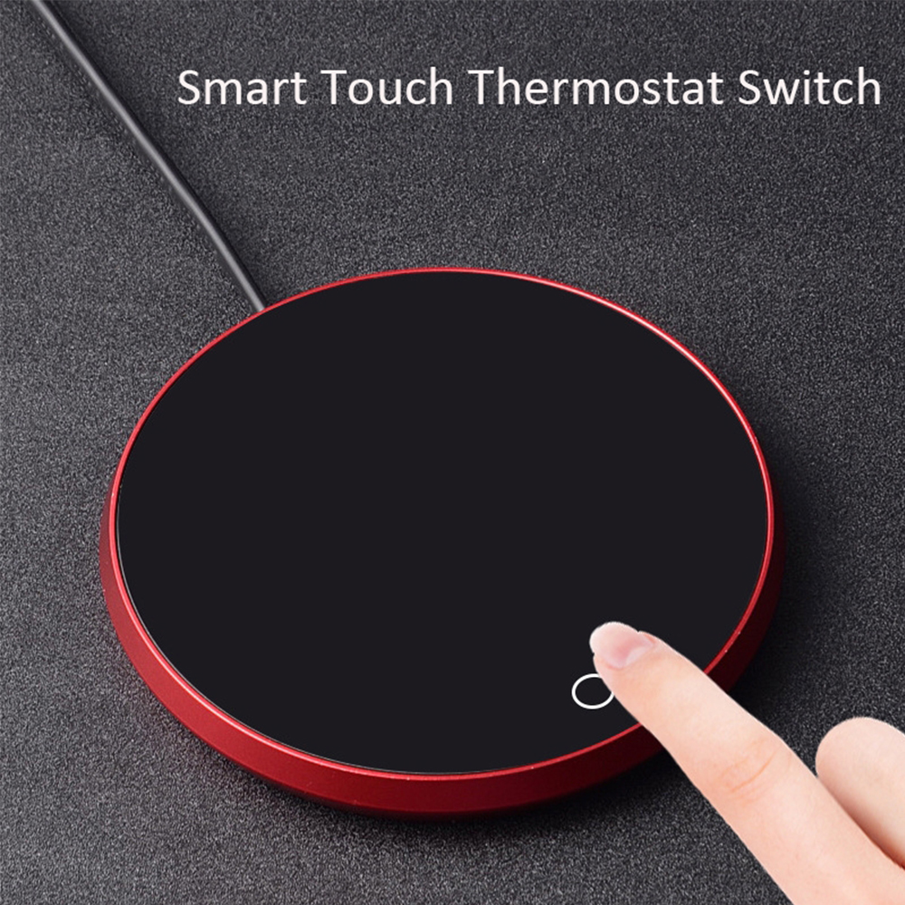 DC 5V USB Coffee Mug Cup Warmer Milk Tea Water Cup Heating Electric Touch Pad Temperature Adjustable Hot Tea Maker