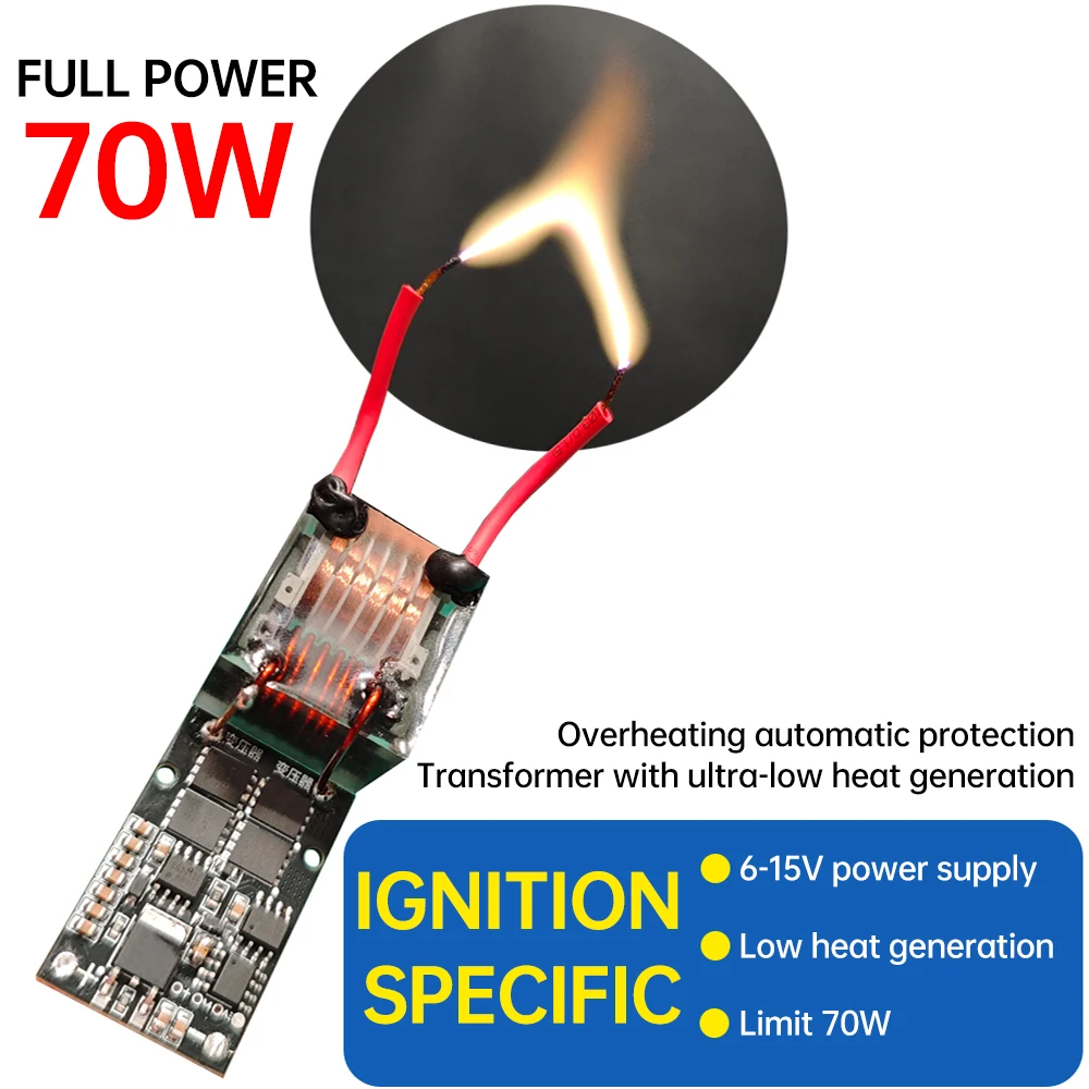 DC 6-15V to AC 10kV-25kV Arc Igniter High Voltage Module Driver Board Transformer Lighter Boost Spark Arc Ignition Coil