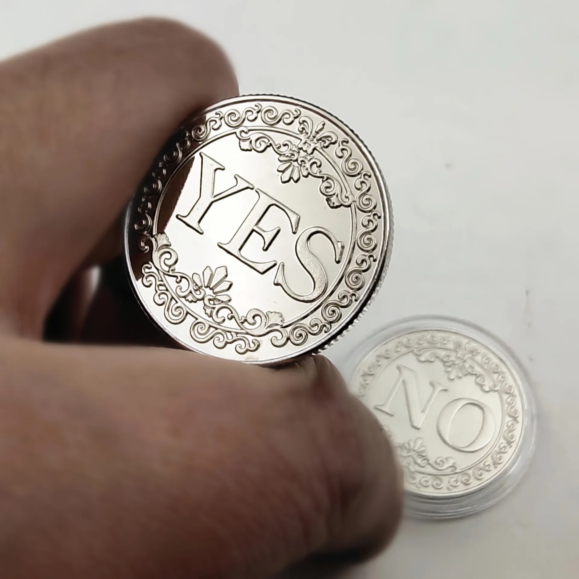 Decision Metal Yes and No Coin Decision Metal Yes and No Coin