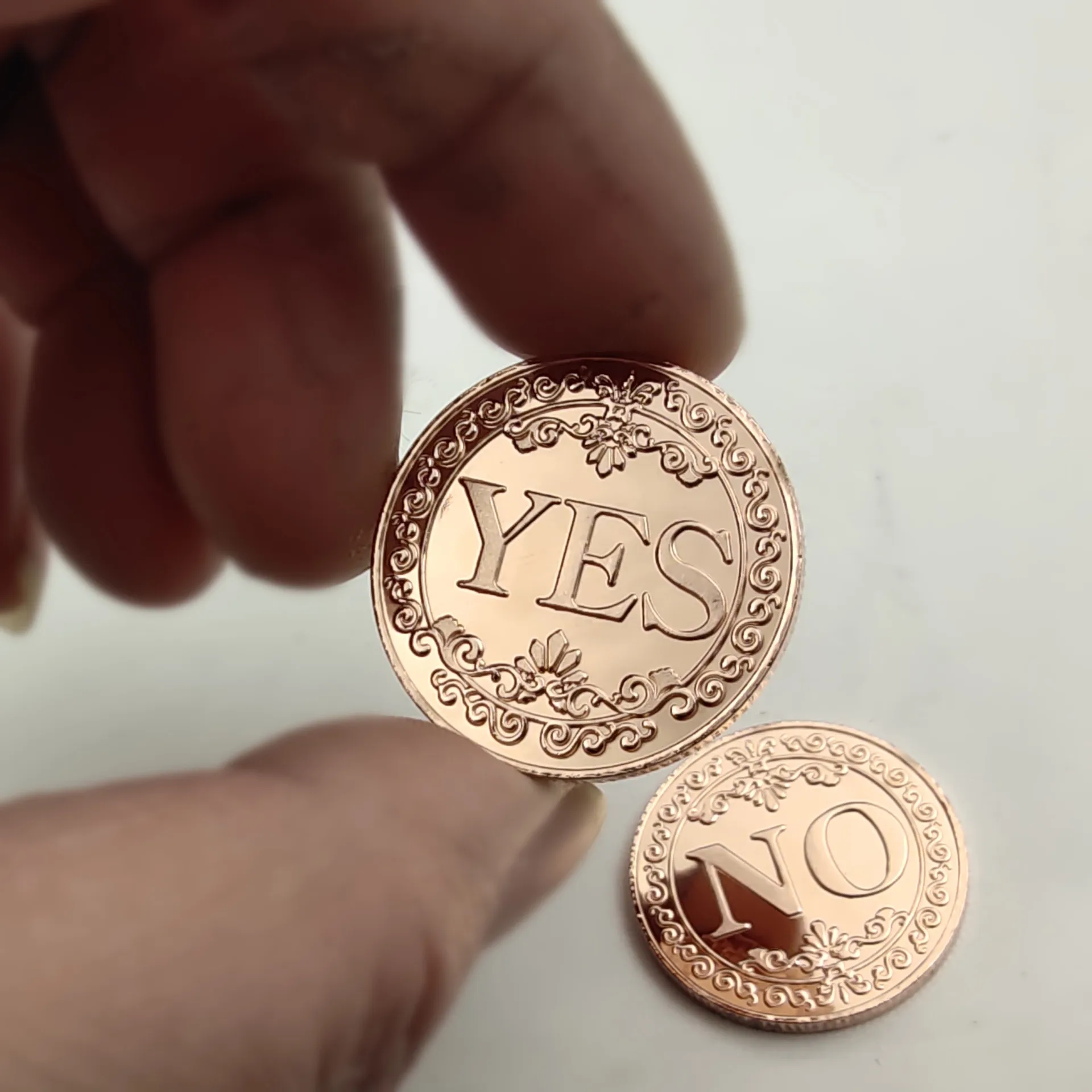Decision Metal Yes and No Coin Decision Metal Yes and No Coin