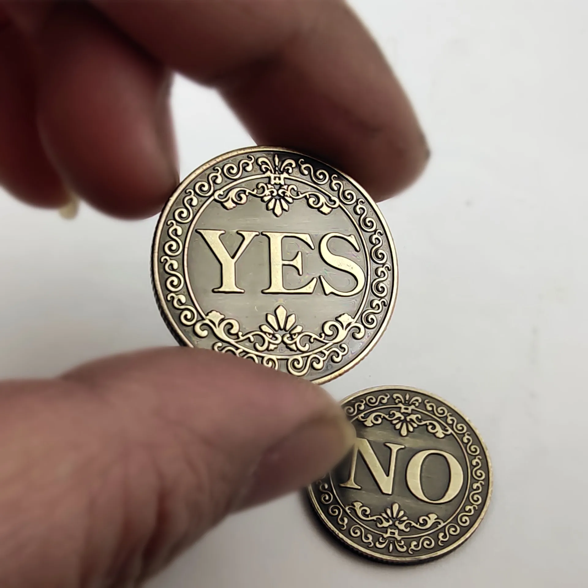 Decision Metal Yes and No Coin Decision Metal Yes and No Coin