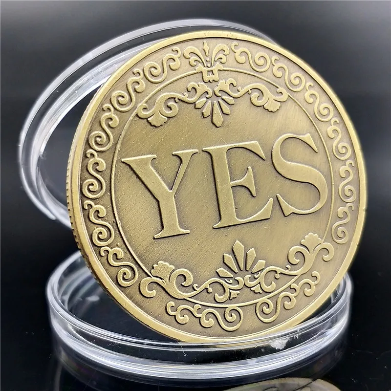 Decision Metal Yes and No Coin Decision Metal Yes and No Coin
