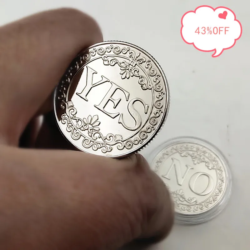 Decision Metal Yes and No Coin Decision Metal Yes and No Coin