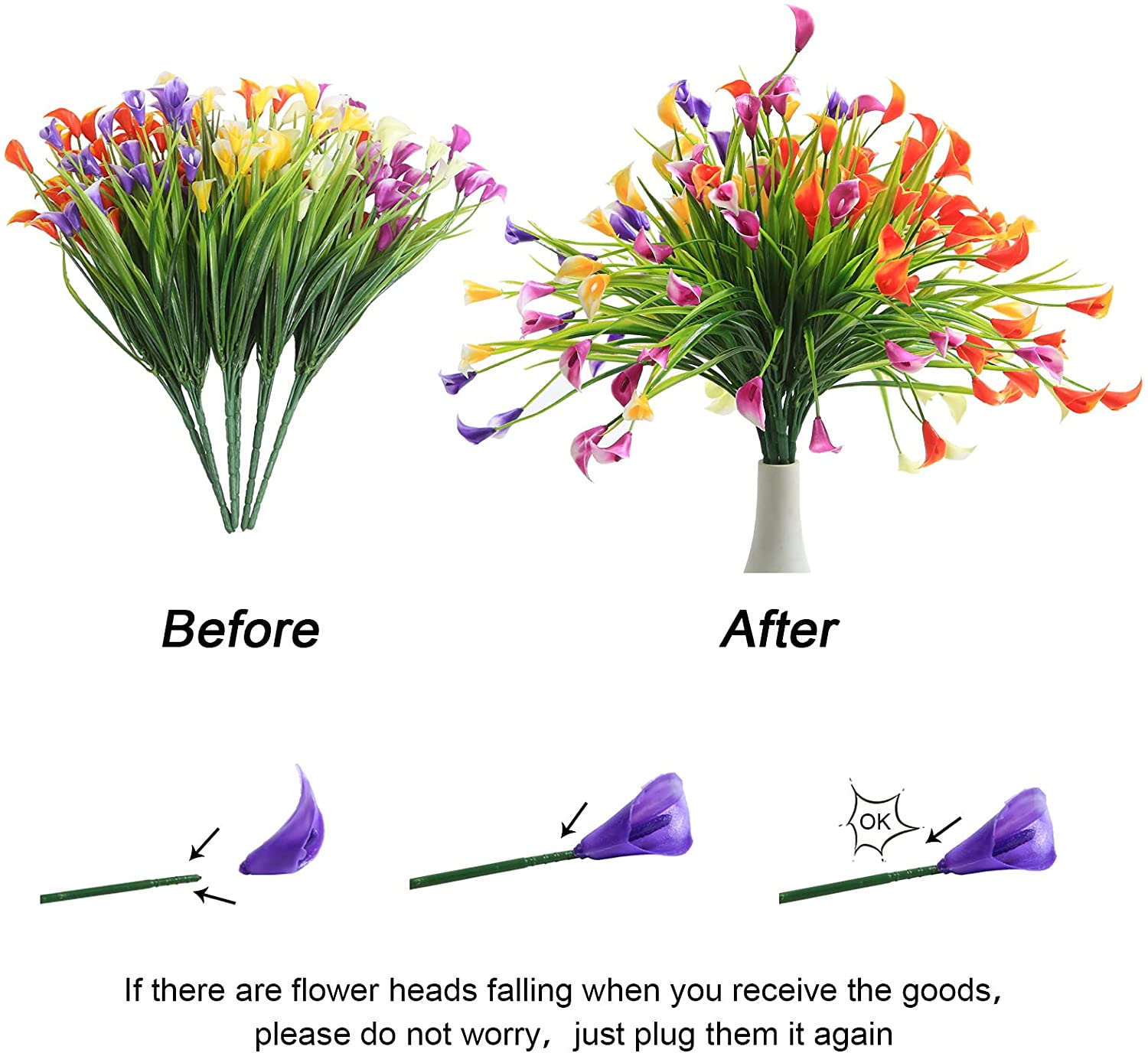 Decorative Artificial Calla Lily Flowers