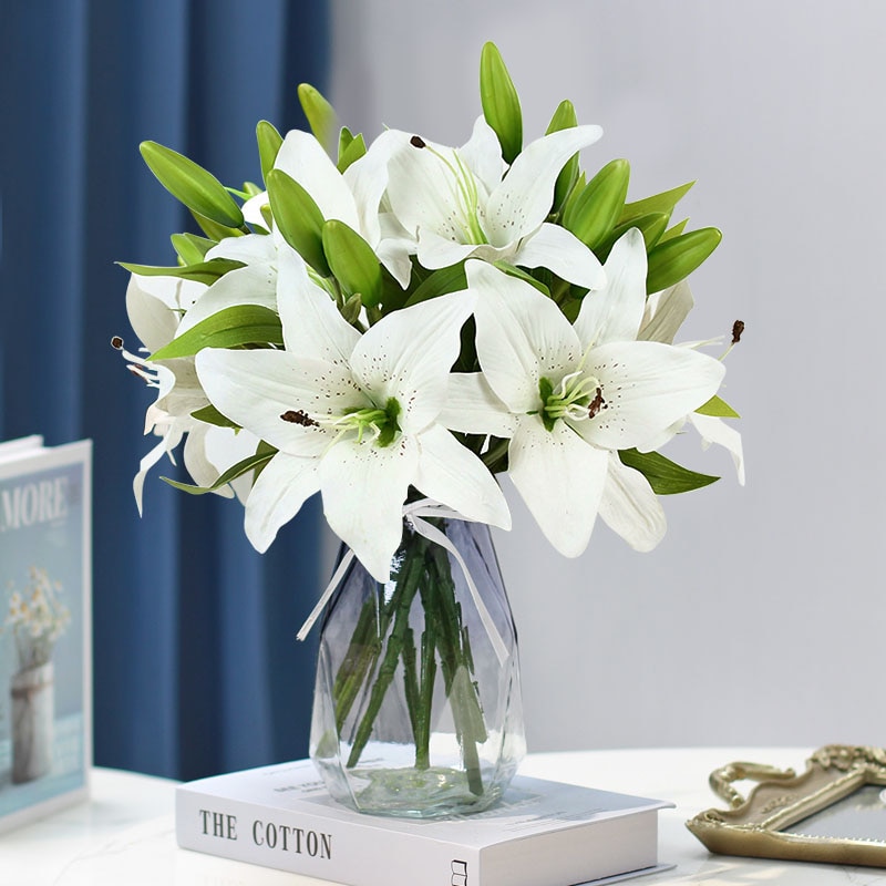 Decorative Artificial Lily Flowers (5 pcs)