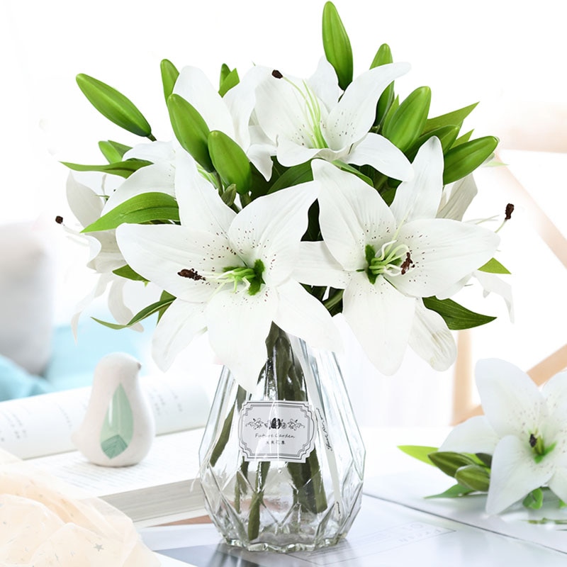 Decorative Artificial Lily Flowers (5 pcs)